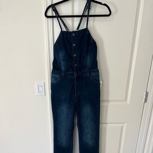 Anthropologie medium wash denim overalls